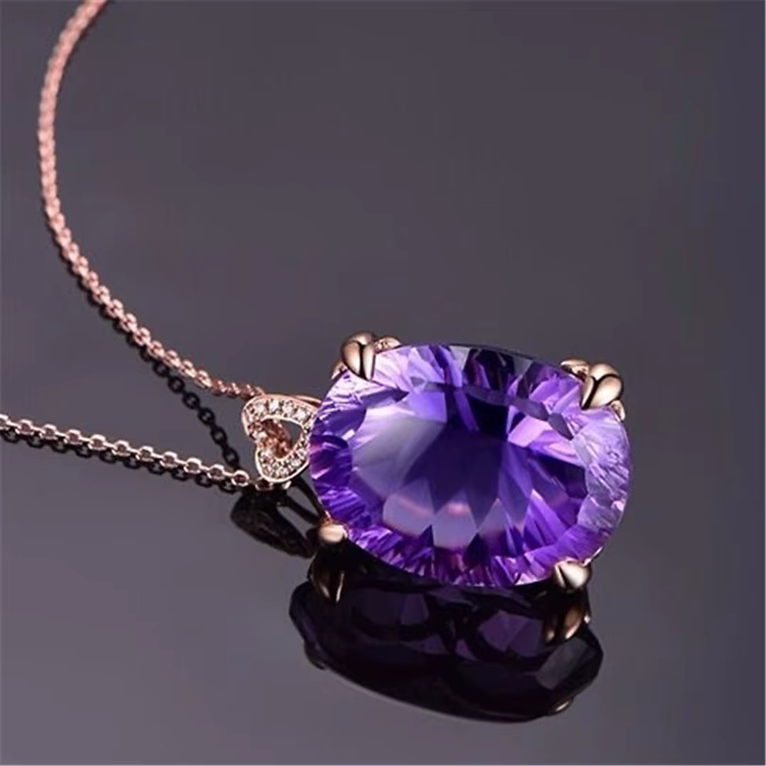 Pendentif en Quartz Naturel Violet