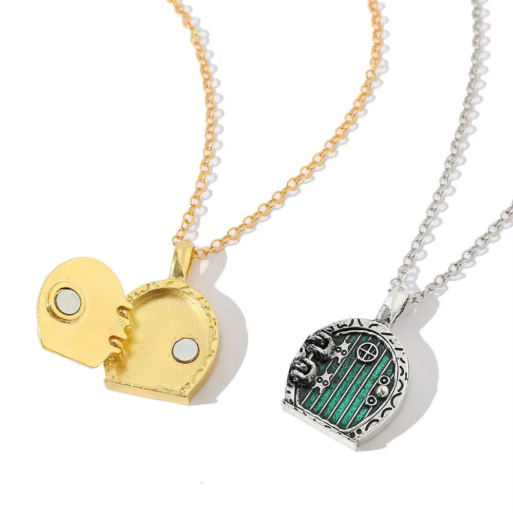 Collier de porte Hobbit du Seigneur des Anneaux – Pendentif bicolore