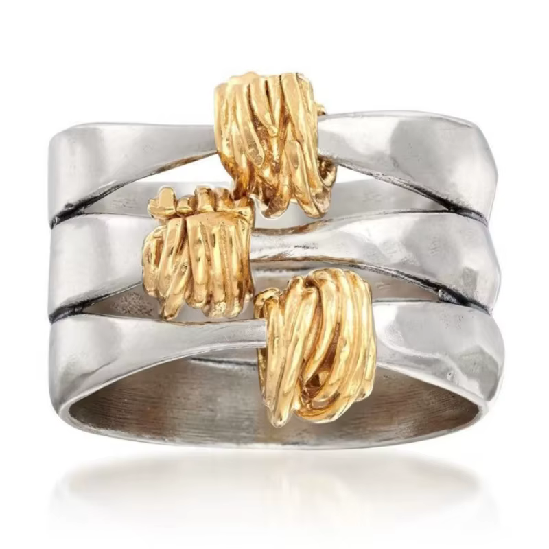 Bague vintage pour femme sculptée à la main