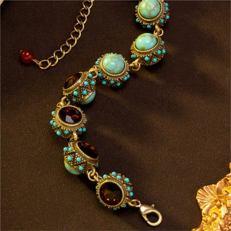 Collier en zirconium turquoise KEQIU