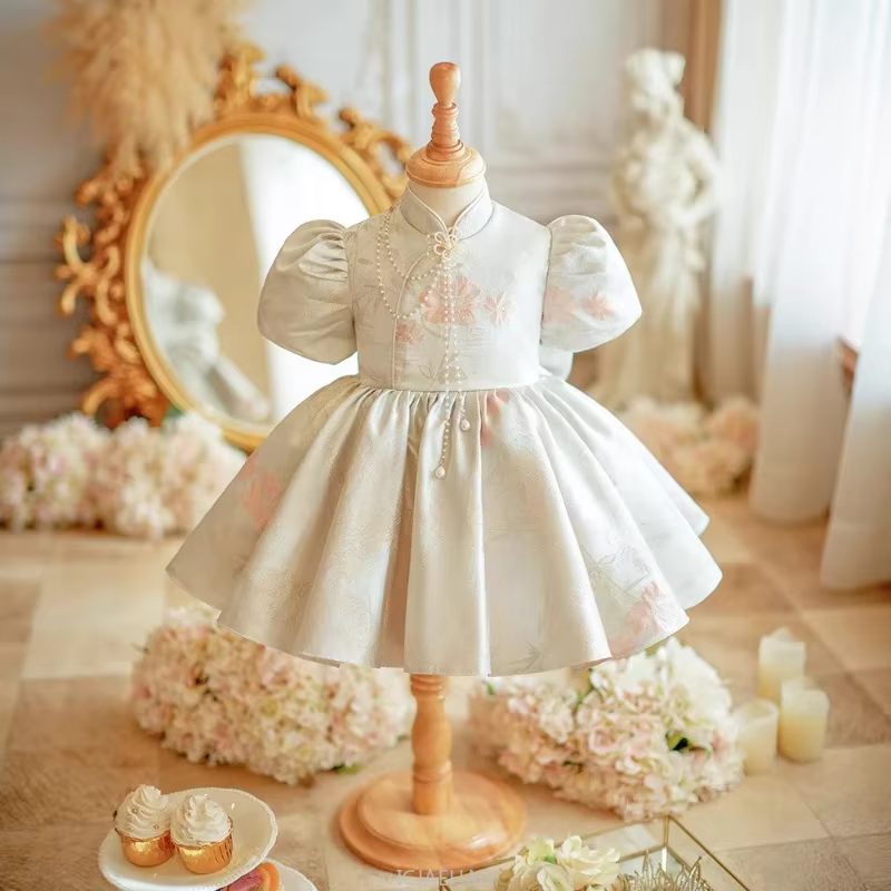 Robe de bal en Satin pour bébé fille