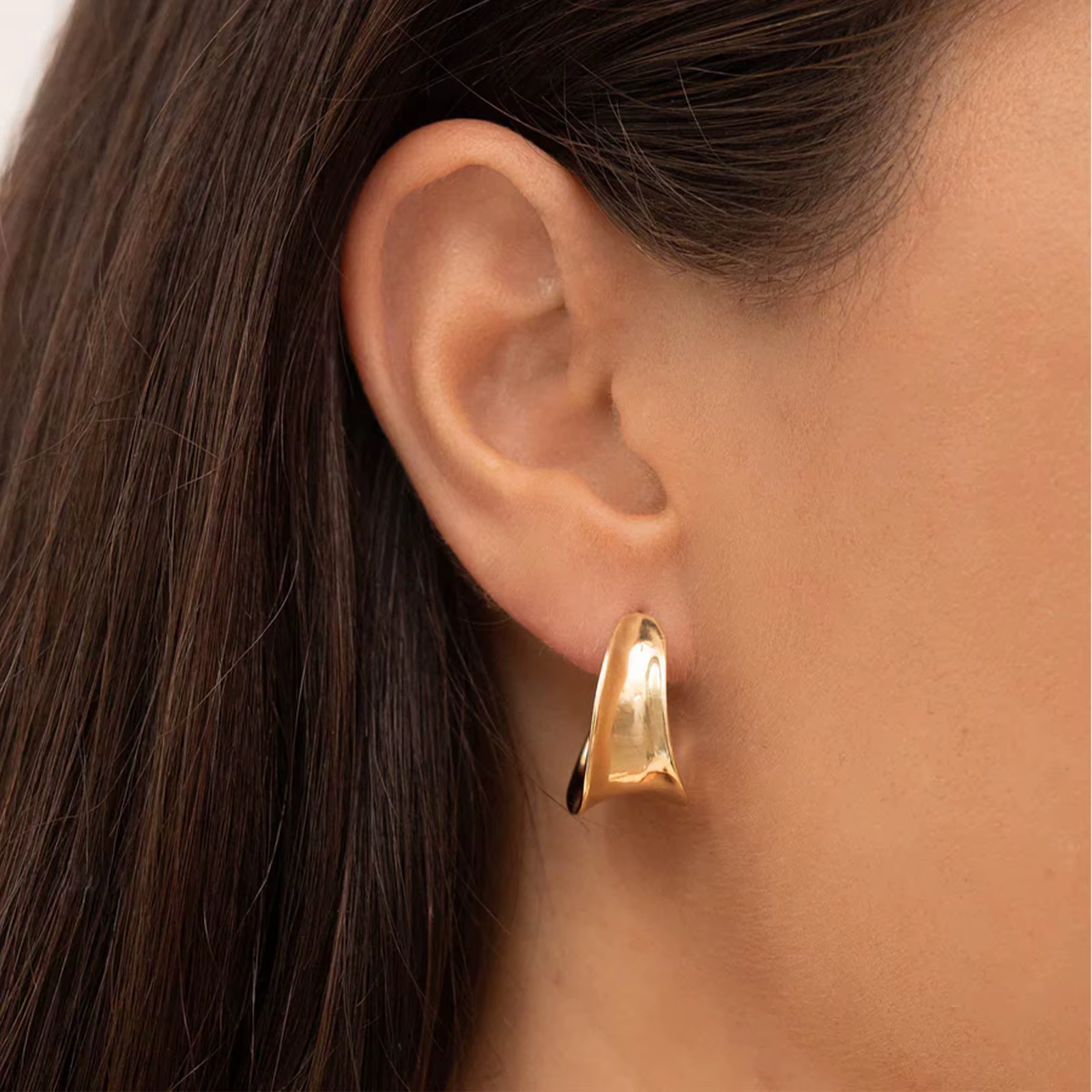 Ug LAOPA-Boucles d'oreilles créoles en argent regardé 925