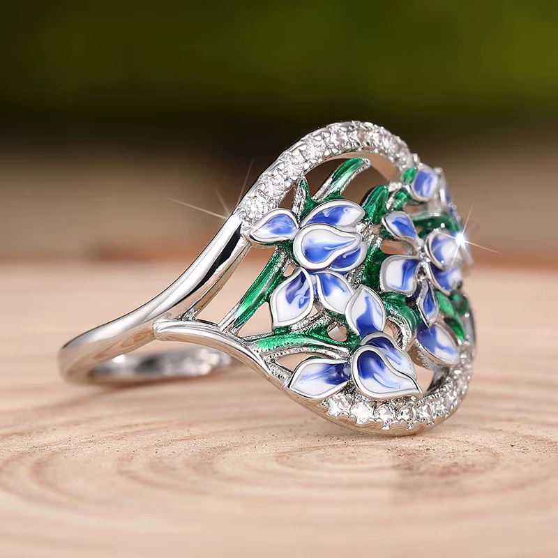 Huitan – bague Design Bouquet pour femmes