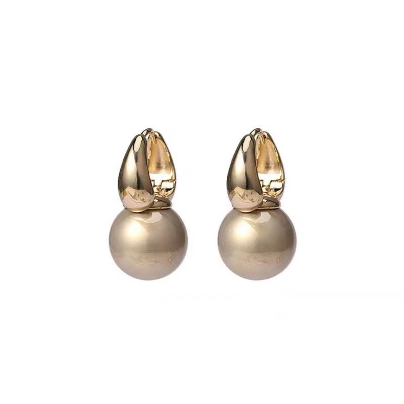 Boucles d'oreilles pendantes en perles de Champagne