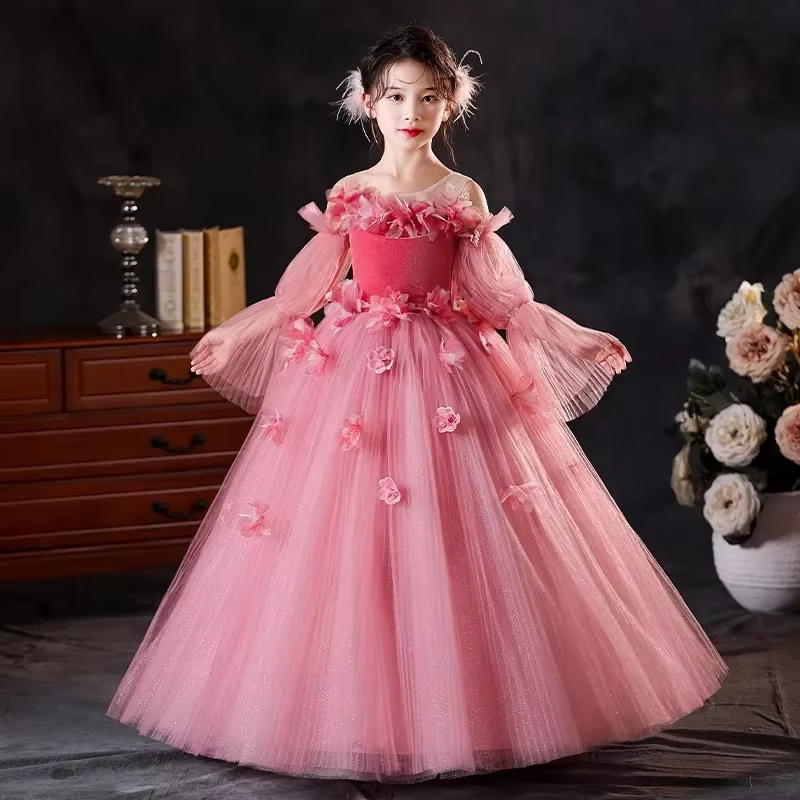 Robe de princesse rose pour filles