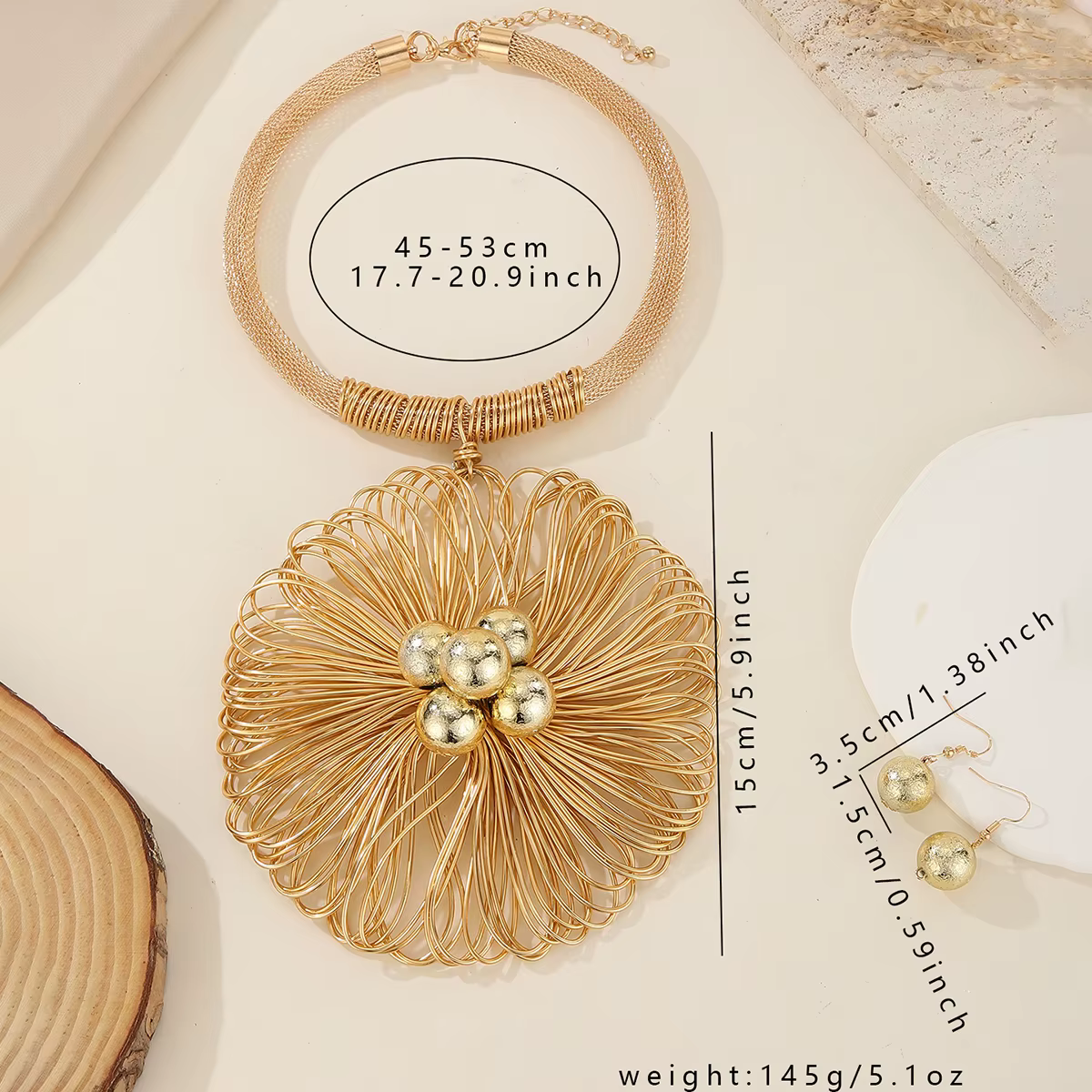 Ensemble de bijoux tendance au design unique