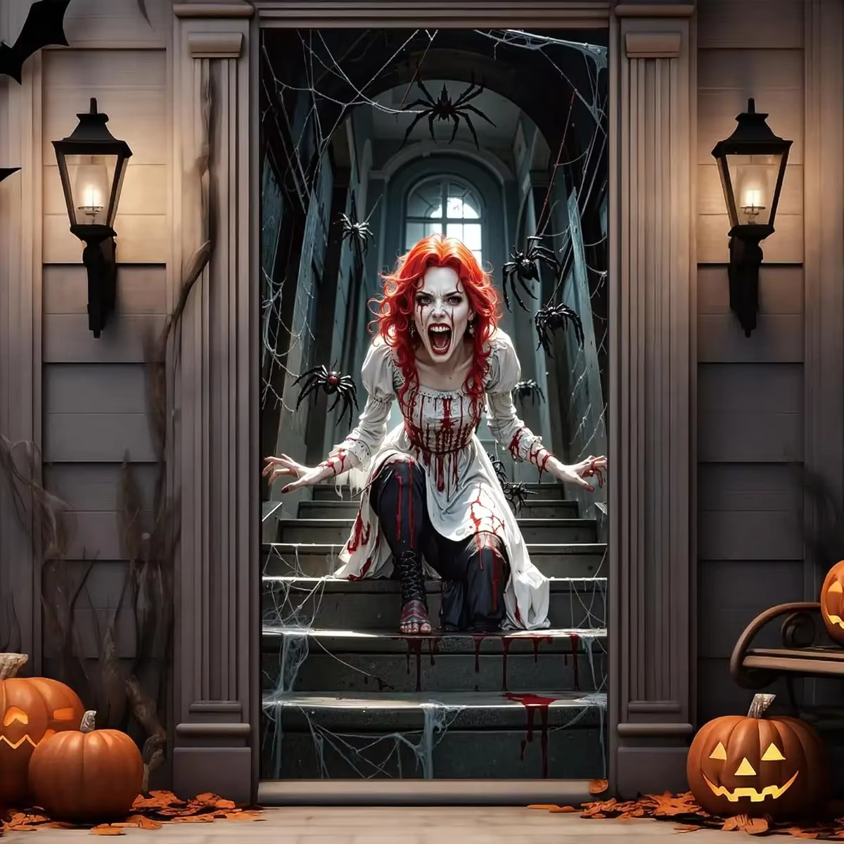 Drapeau de porte 2D, couverture de porte d'Halloween