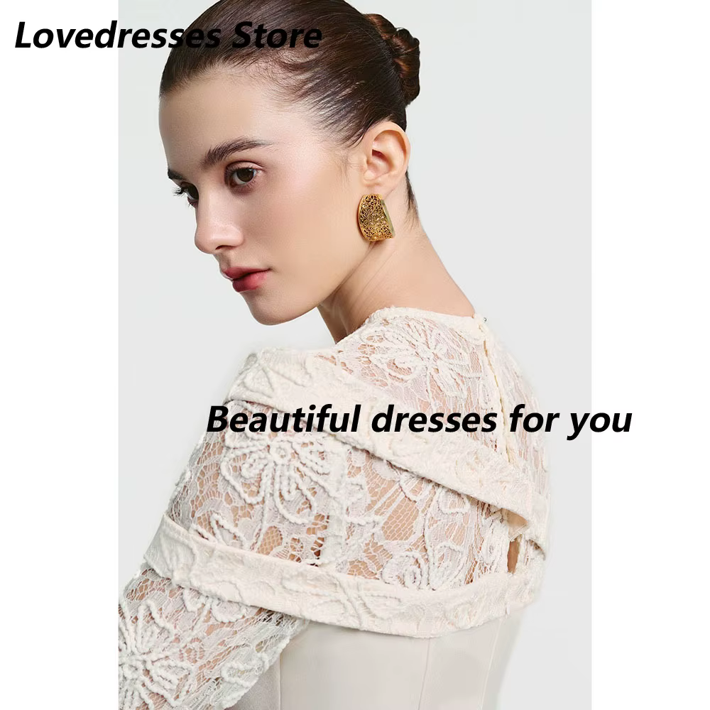 Robes de soirée personnalisées en dentelle à motif floral