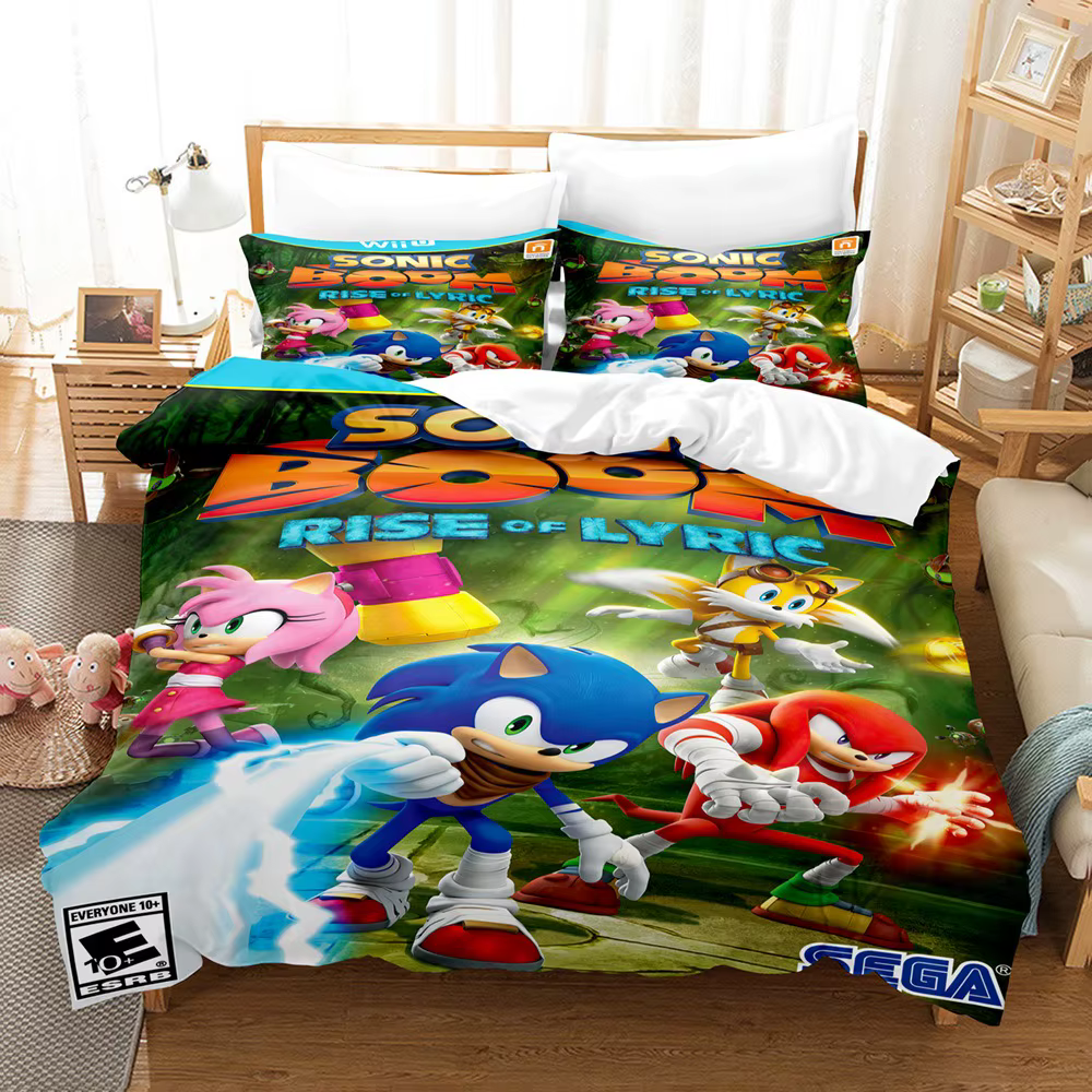 Offre Spéciale : Parure de Lit Sonic Adorable pour Garçon – Housse de Couette