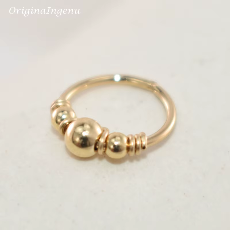 Group Piercing en Argent 925 Rempli d'Or