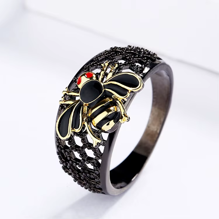 Ensemble de bijoux créatifs noir et or