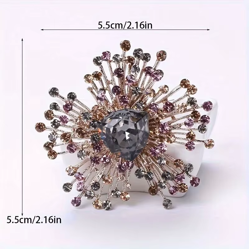 Broche de cour baroque abstraite pour femmes