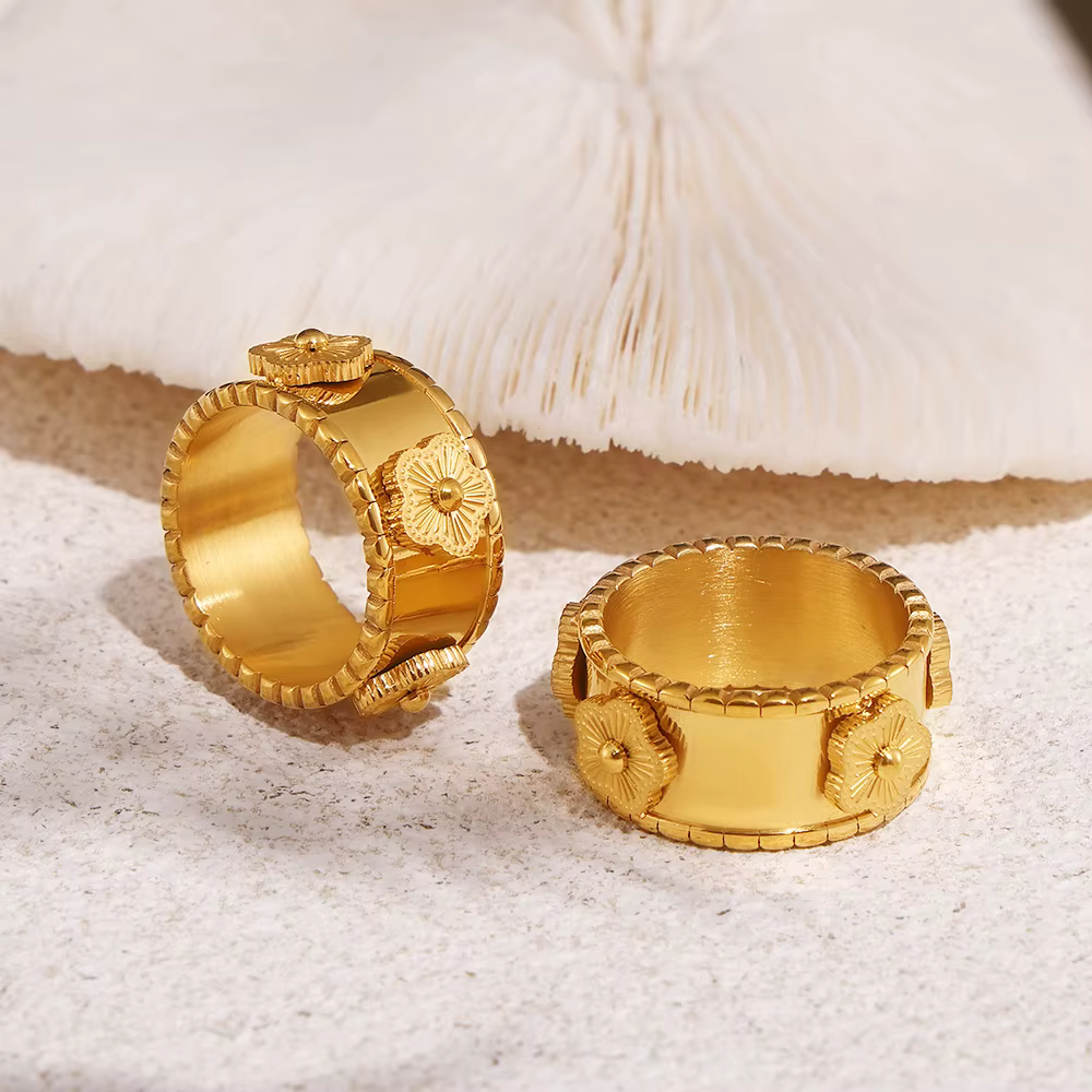 Ensemble de bagues et Bracelet assortis pour femmes