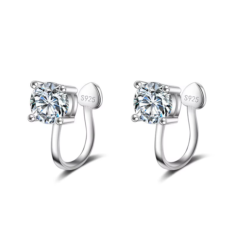 Zcompresses-Manchette d'oreille en argent regardé 925 pour femme