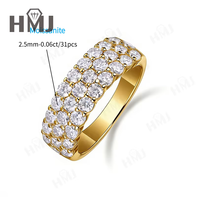 Bague en Moissanite couleur