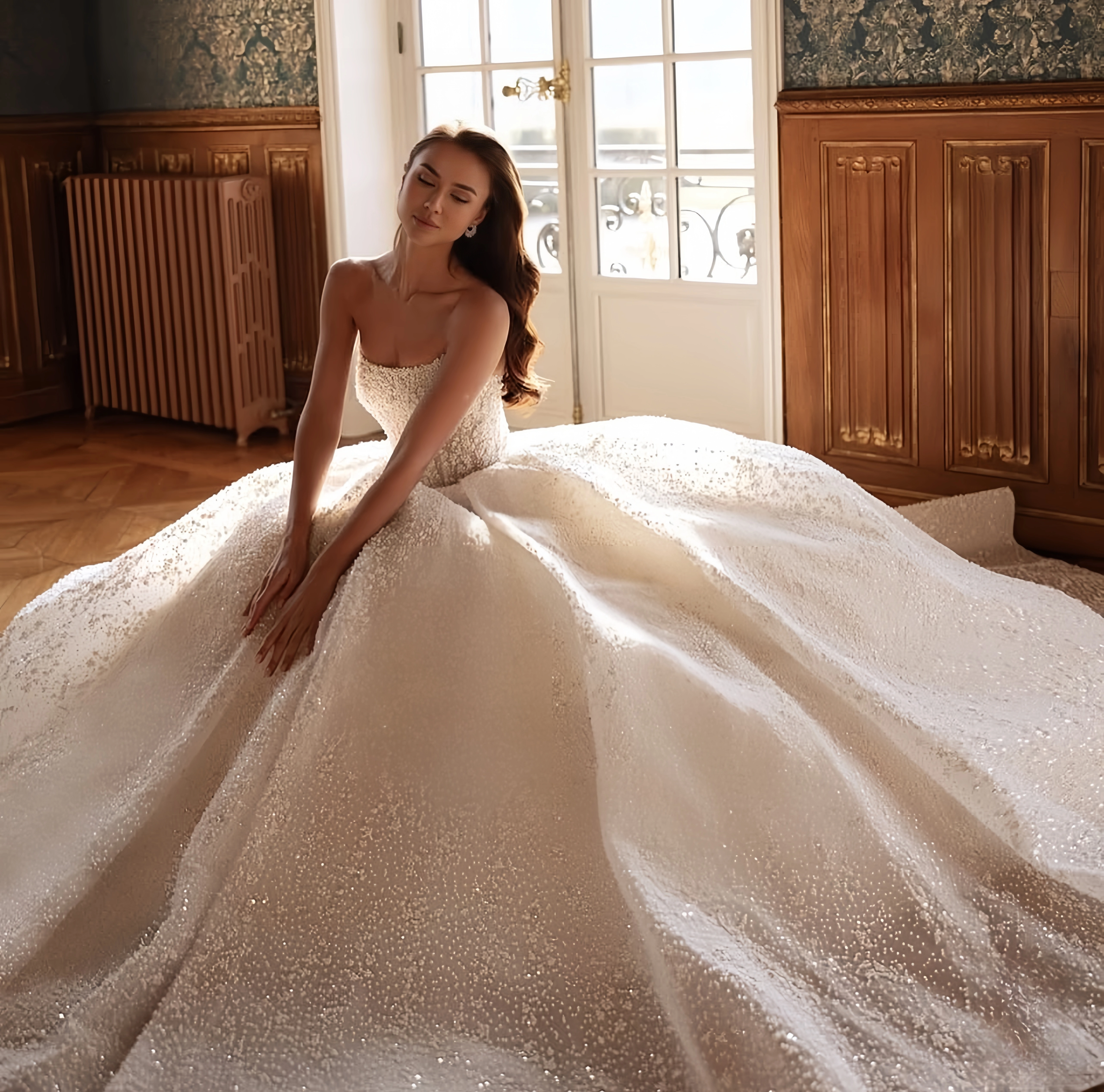 Robe de mariée élégante sans bretelles