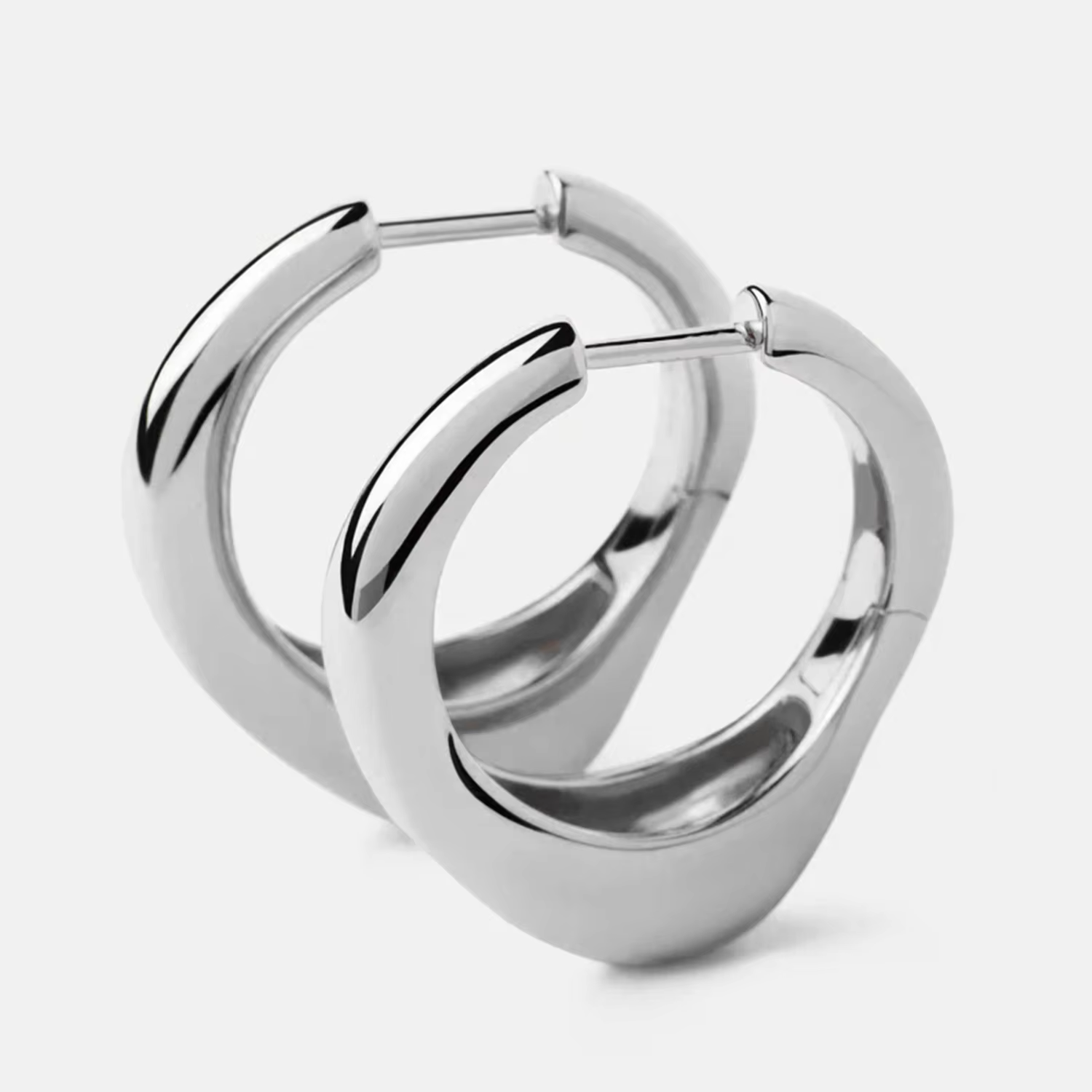DPLAOPA – grand cerceau irrégulier en argent Sterling 925