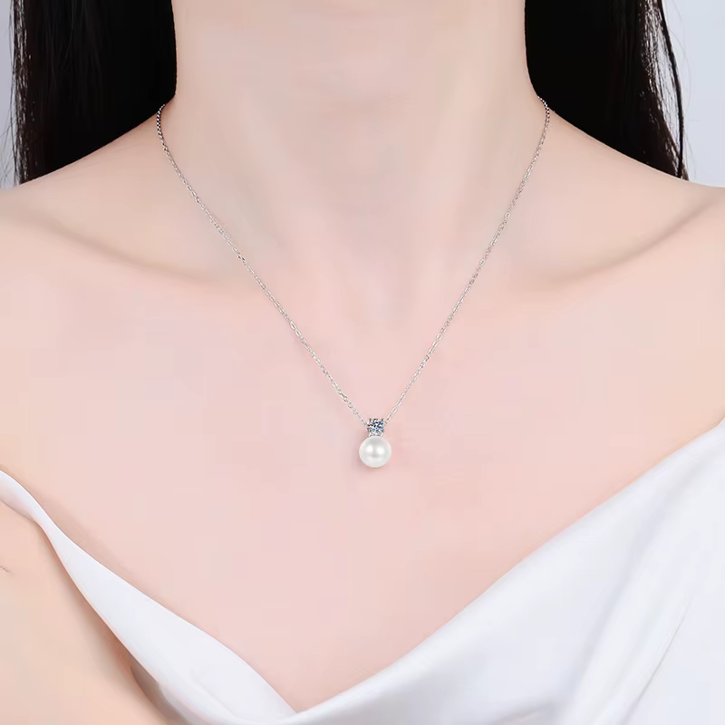 Collier Moissanite en argent Sterling S925