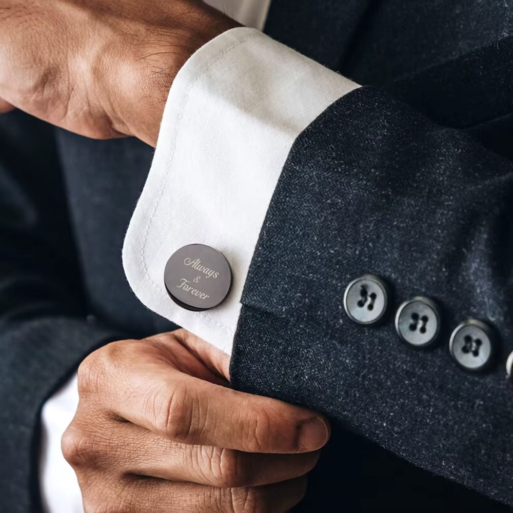 Boutons de manchette personnalisés pour garçons d'honneur