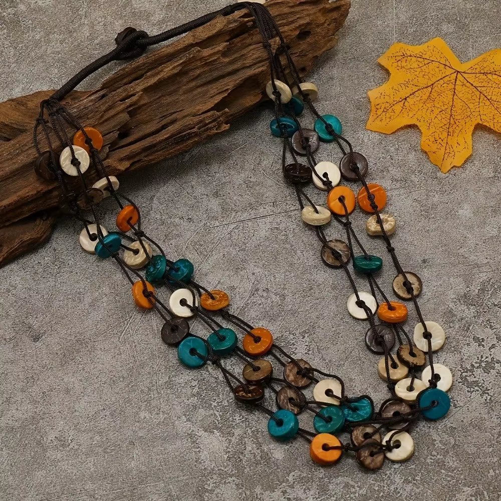 Collier ethnique bohème en perles