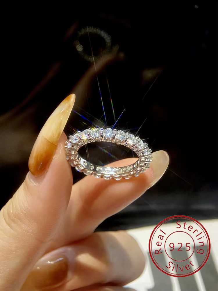 Bague classique en argent Sterling 925 pour femmes