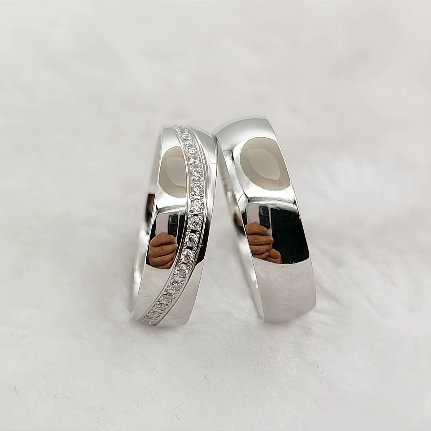 Alliance de bijoux en titane et acier inoxydable