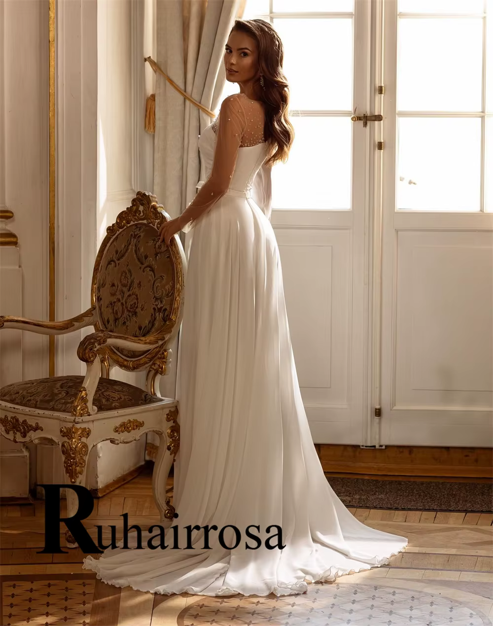 Ruhair – robe de mariée trapèze à la mode pour femmes