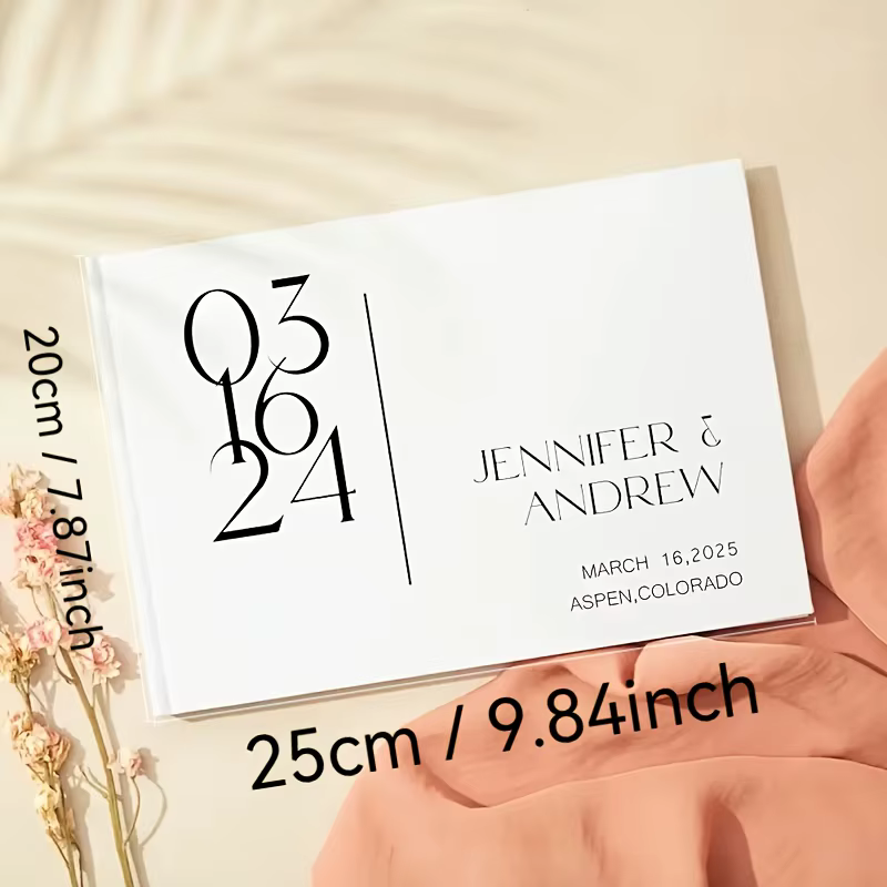 Livre d'or de mariage personnalisé
