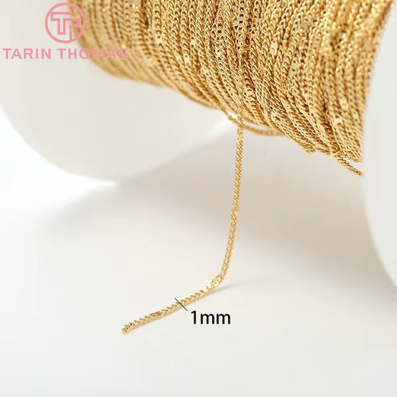 Collier en laiton plaqué or 24 carats