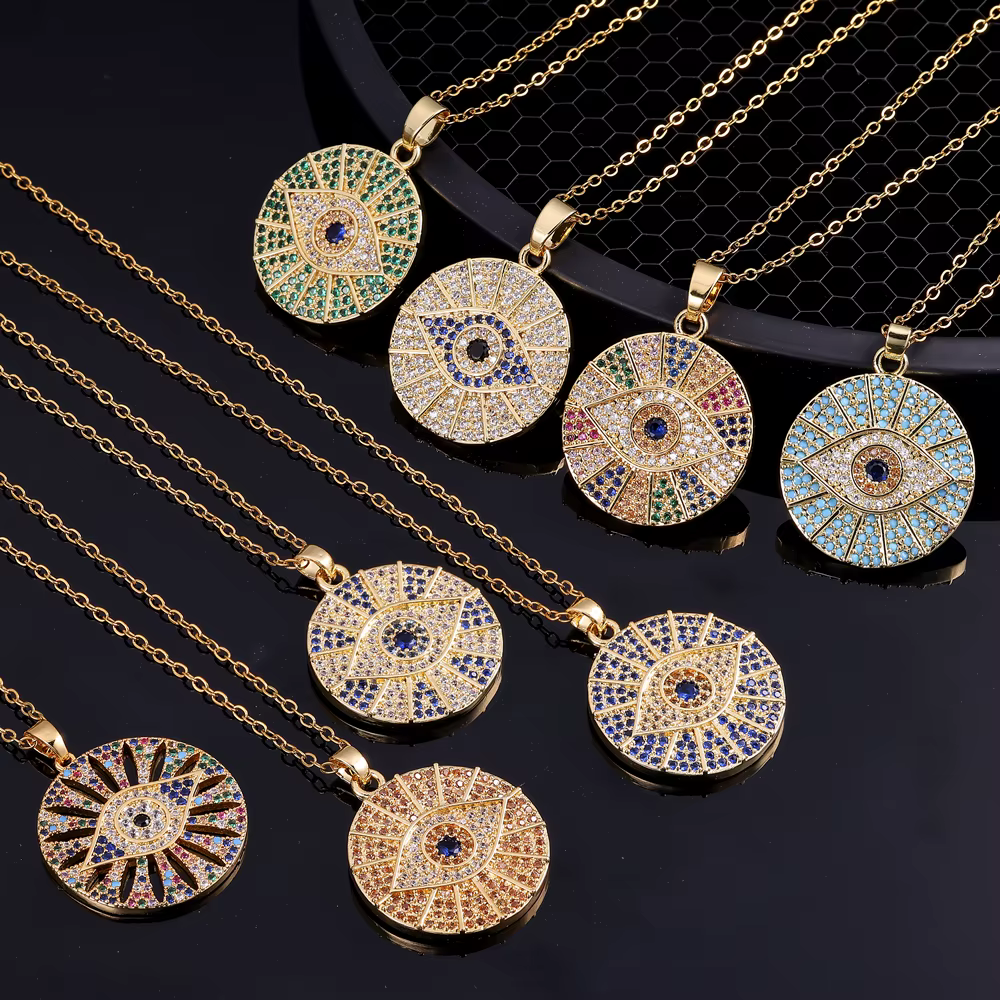 Juya Breloques plaquées or 18 carats avec zircone arc-en-ciel