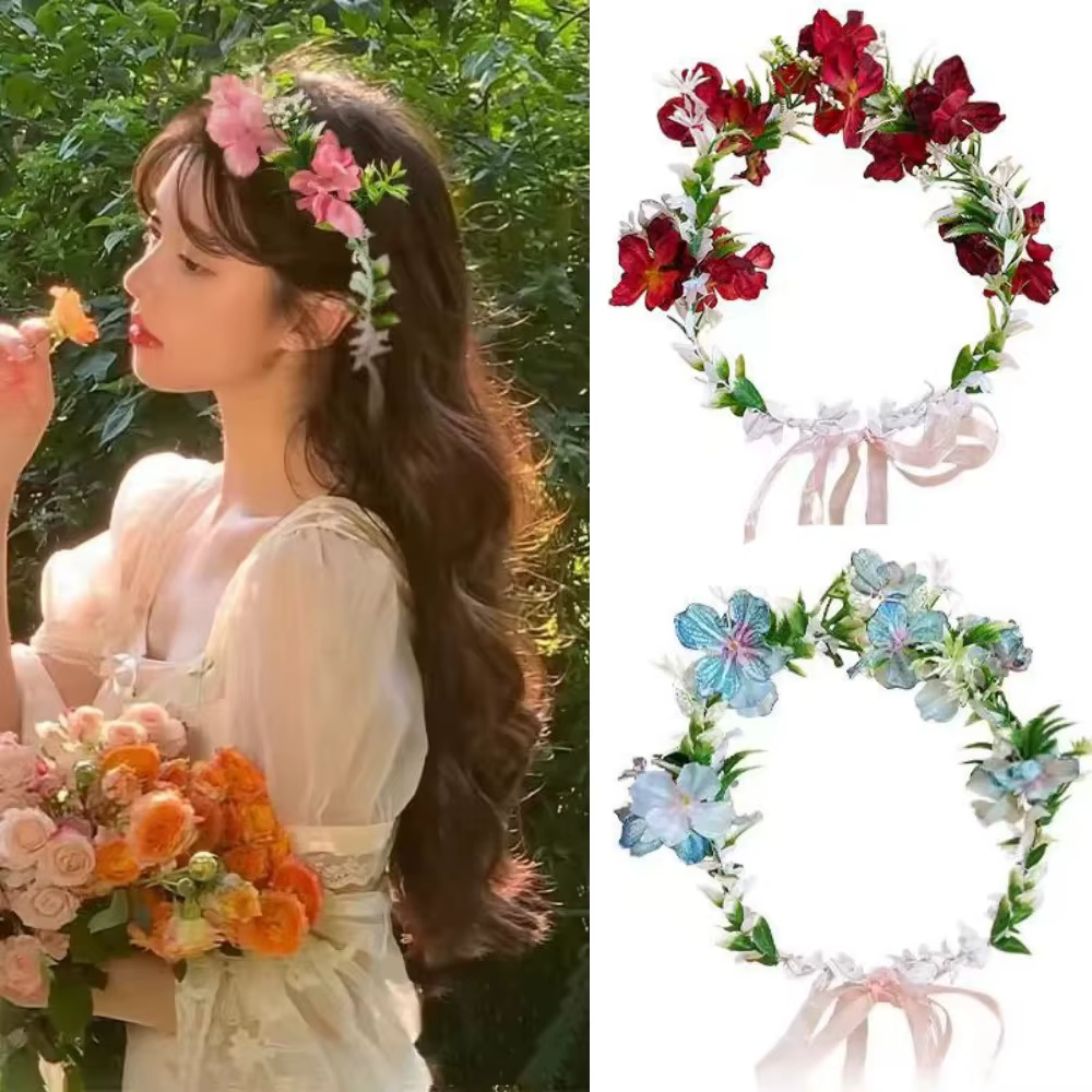 Coiffure couronne florale de Style bohème pour femmes