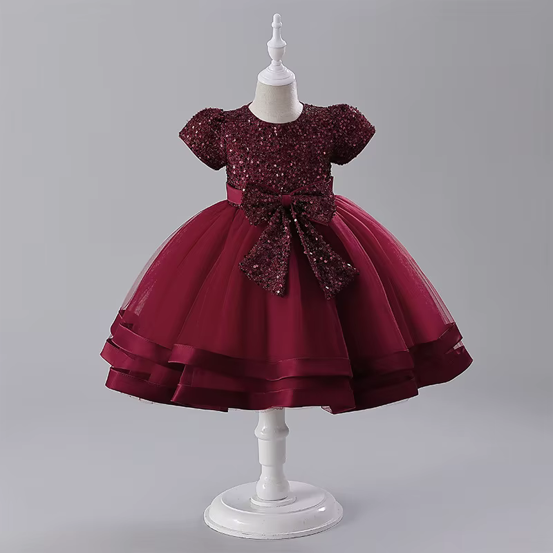 Nouvelle Robe de Mariage pour Filles 2026 - Robe de Cérémonie pour Enfants