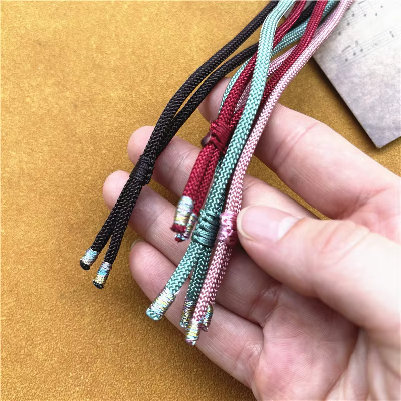 Colliers chaînes tressées bricolage pendentif fait à la main lanière réglable petite chaîne ronde Couple bijoux accessoires femmes collier