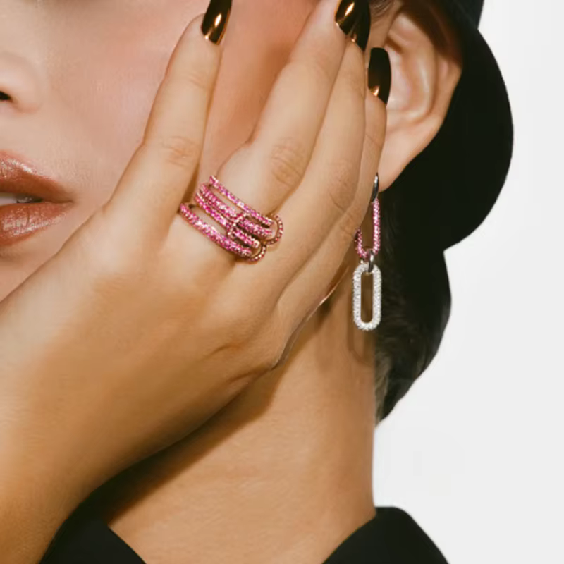 Nouvelle bague à 4 maillons couleur or rose 2026