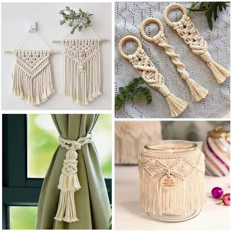 1 ensemble de cordes en coton pour macramé
