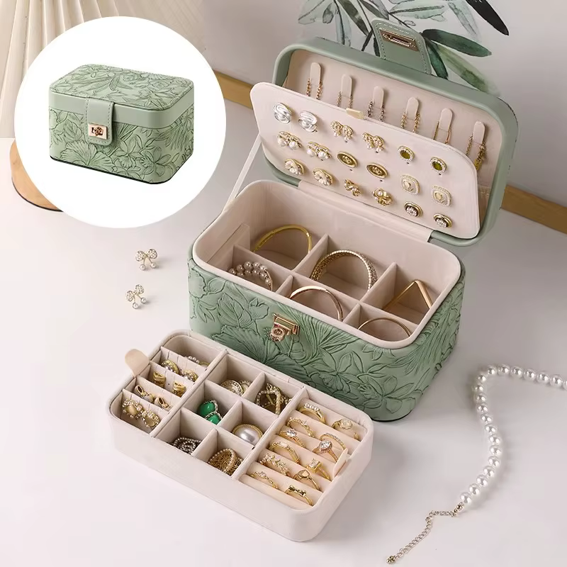 Boîte de rangement de bijoux imprimée de luxe