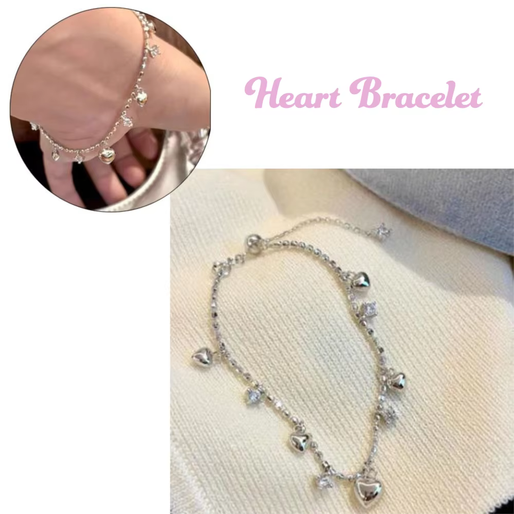 Glod – Bracelet pendentif cœur en argent