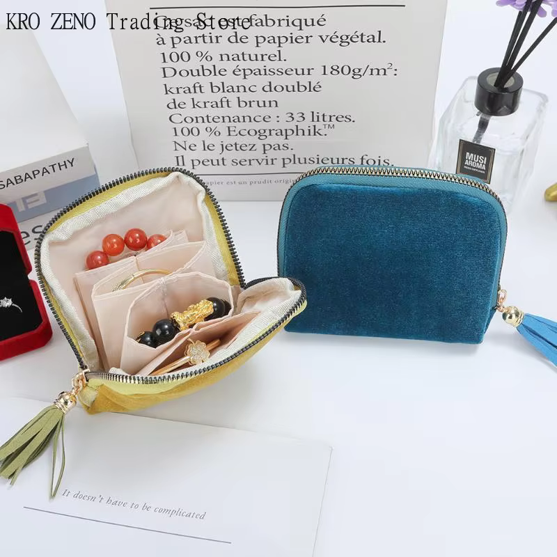 Pochette à bijoux en velours doux