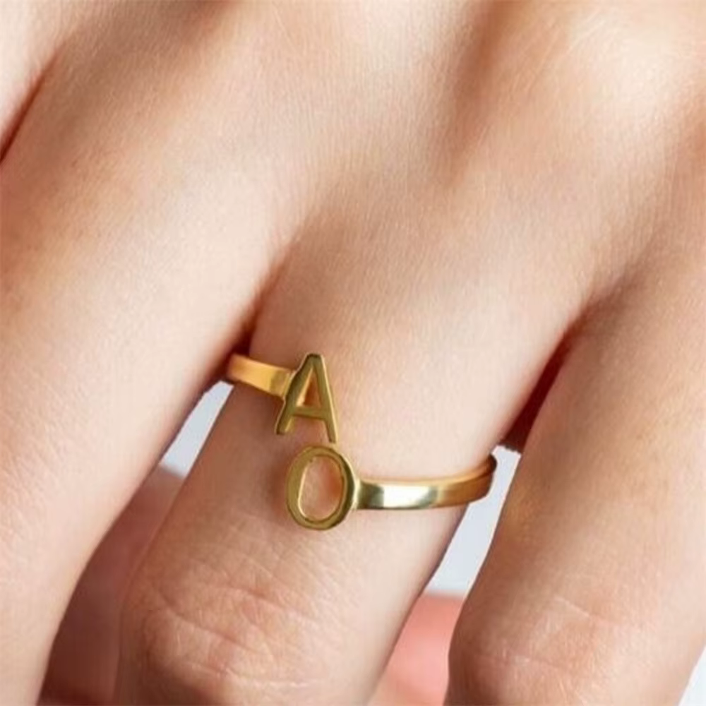 Bague Initiales Personnalisées pour Femme et Homme