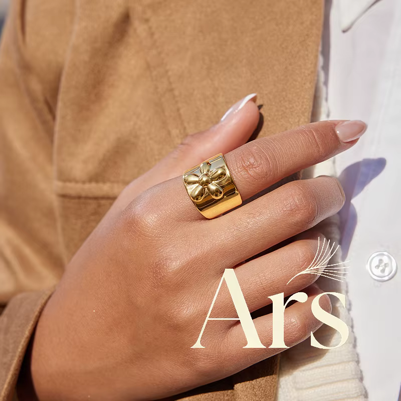 Ars – bagues épaisses en acier inoxydable pour femmes