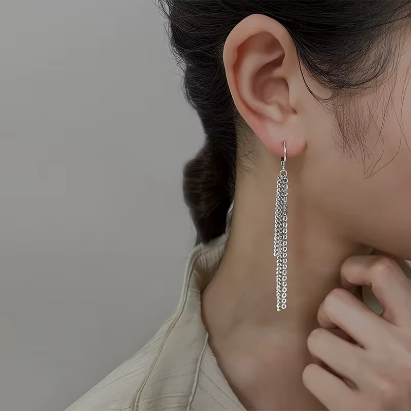CIAXY – boucles d'oreilles longues asymétriques pour femmes