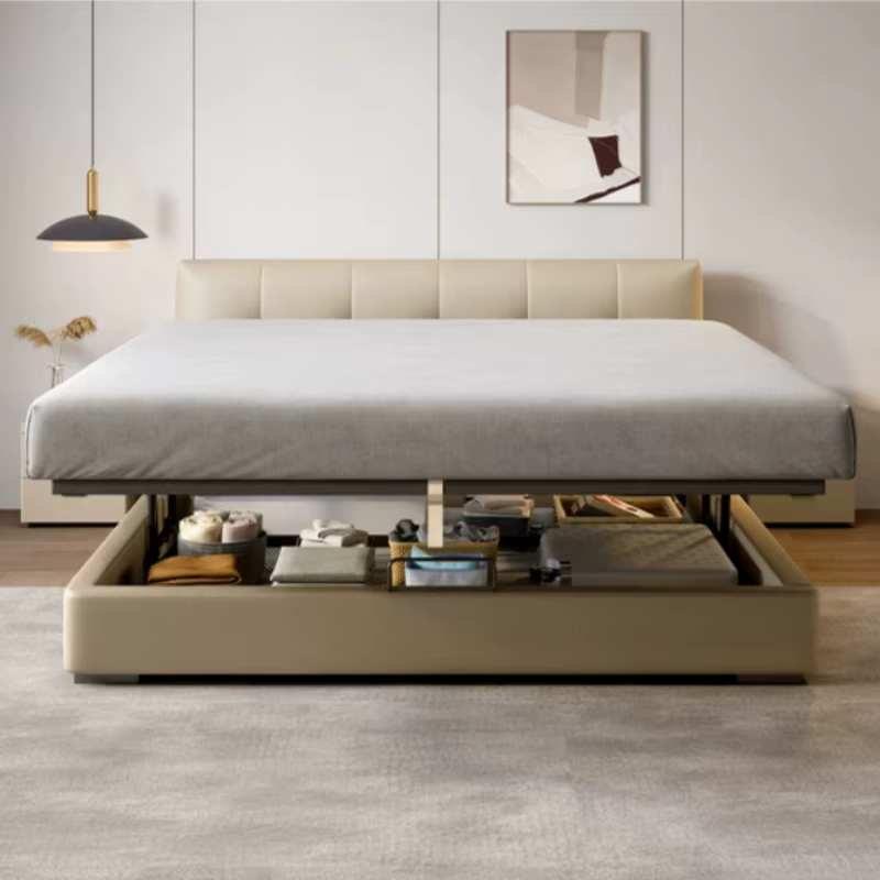 Lit de chambre Tatami double king size avec tiroirs de rangement