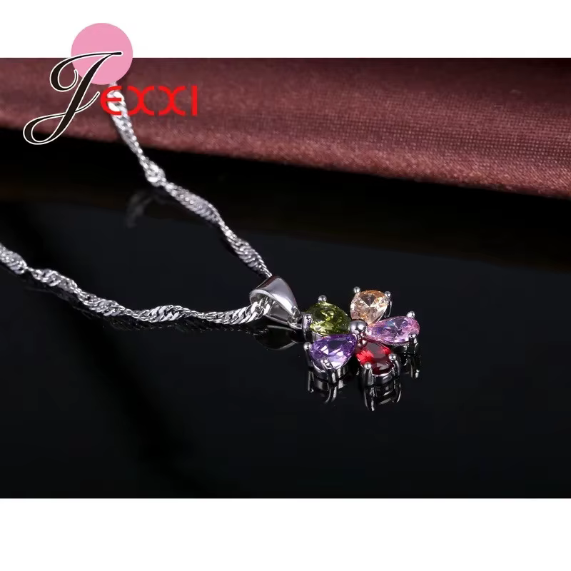 Ensemble de bijoux brillants en argent Sterling 925
