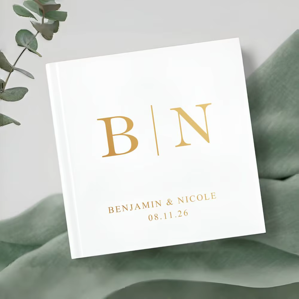 Livre d'or blanc personnalisé