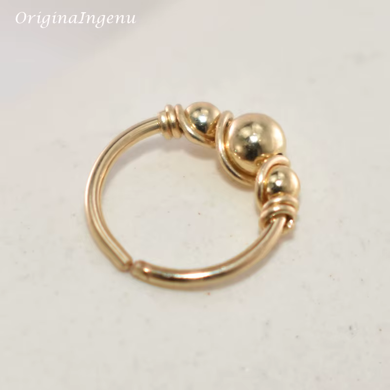Group Piercing en Argent 925 Rempli d'Or