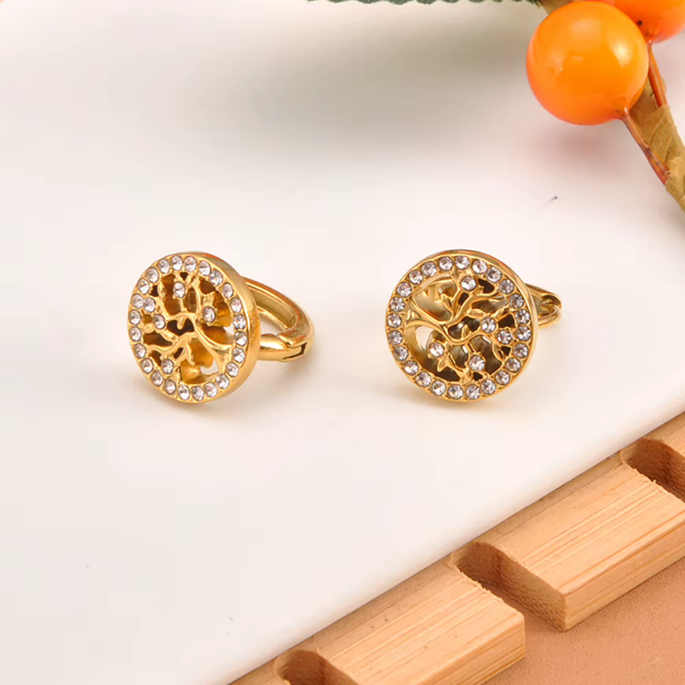 Boucles d'oreilles arbre de vie élégantes pour femmes et filles