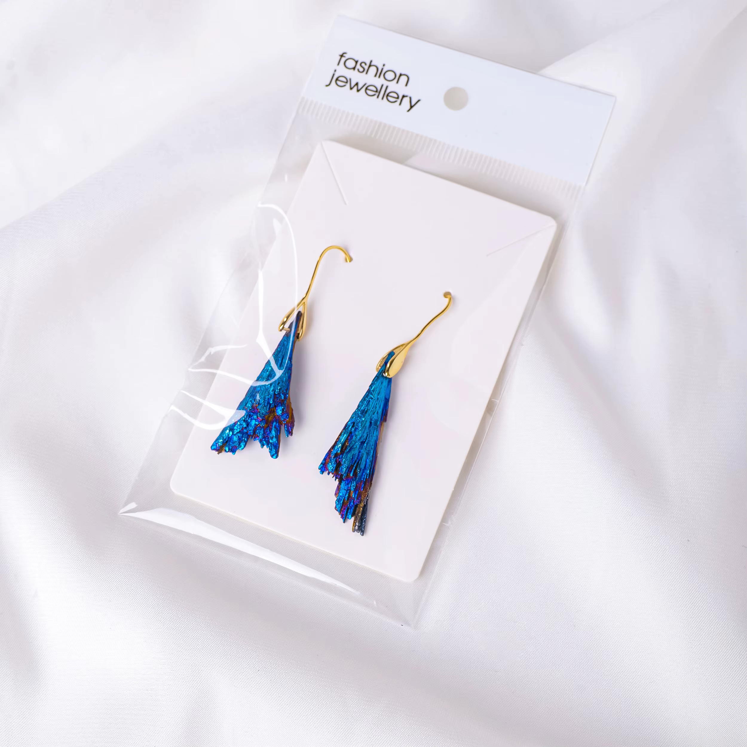 Boucles d'oreilles en cristal naturel Aura