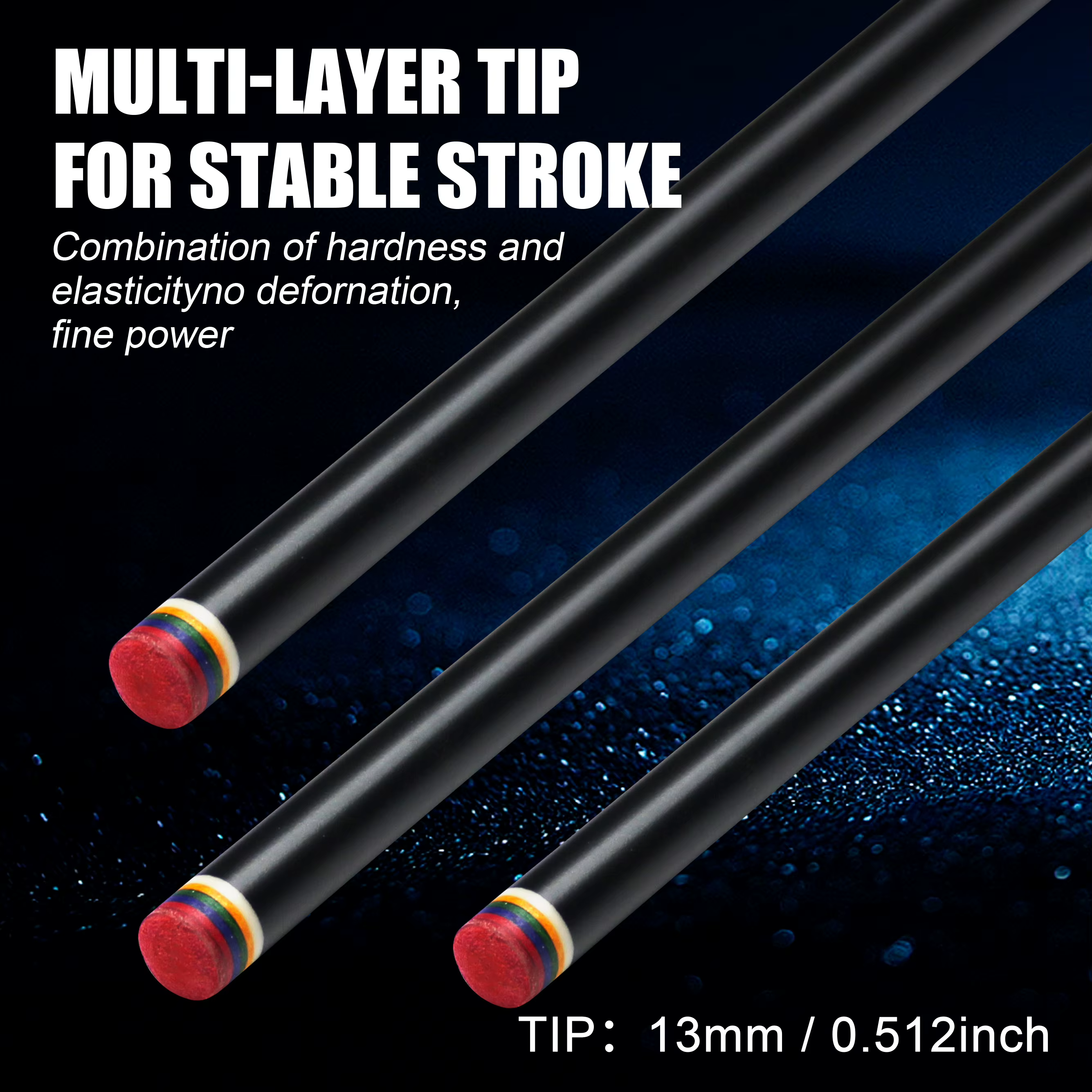 Queue de billard Viper en fibre de carbone – Joint en acier inoxydable