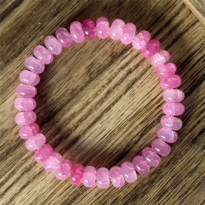 Bracelet anti-anxiété élégant en Agate rose