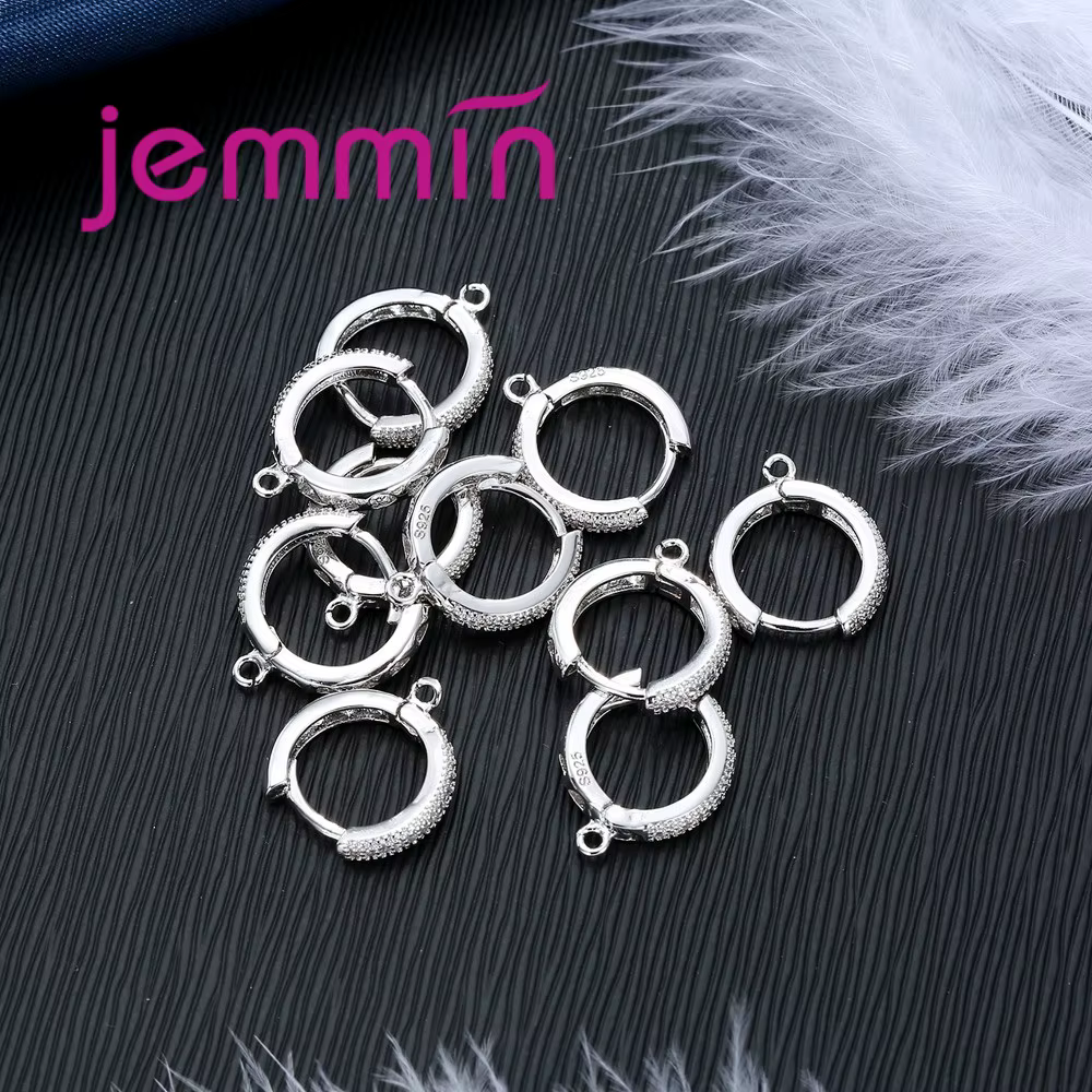 Boucles d'oreilles en argent Sterling 925 et zircone cubique